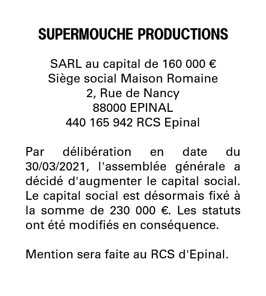 Exemple annonce légale Augmentation de capital social
